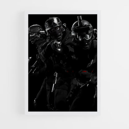 ap-swat team-3 cadre Blanc