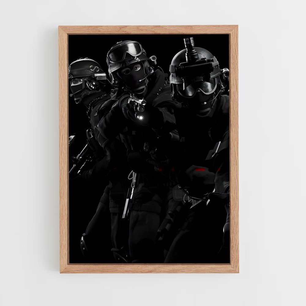 ap-swat team-3 cadre Bois clair