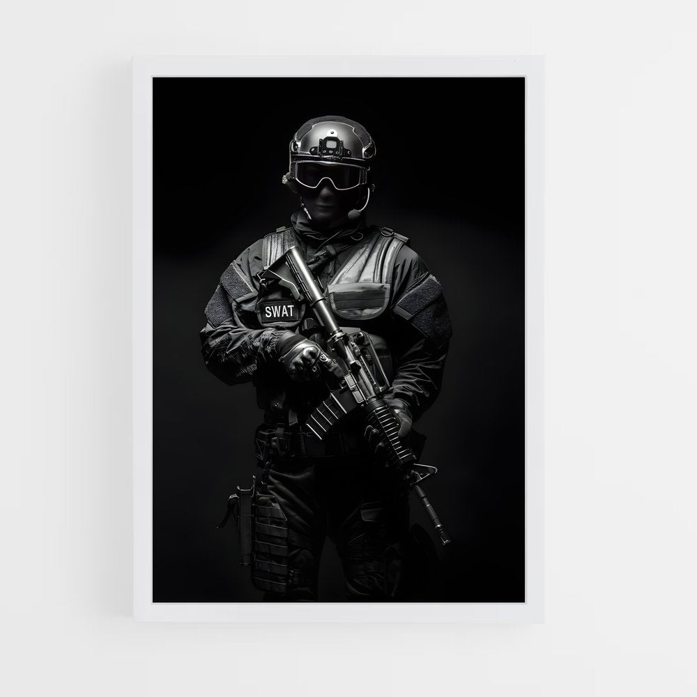ap-swat team-6 cadre Blanc
