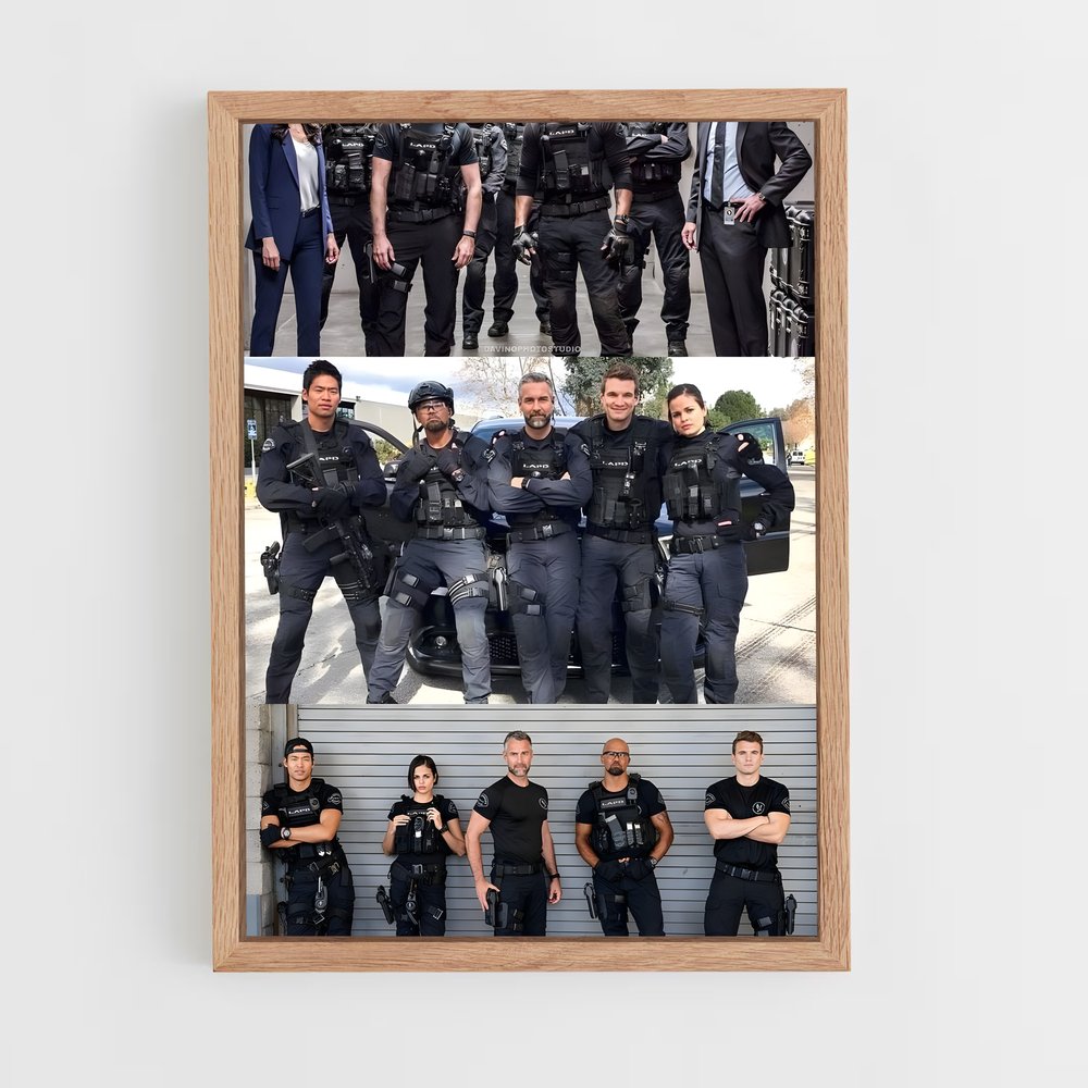 ap-swat team-9 cadre Bois clair