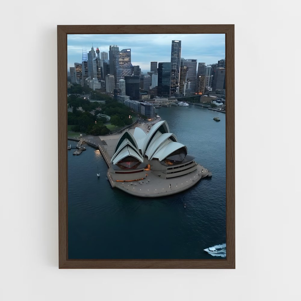 ap-sydney opera house-11 cadre Bois foncé