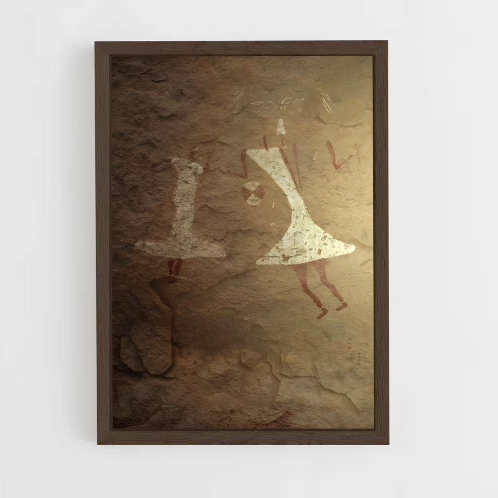 ap-tadrart acacus rock art-1 cadre Bois foncé