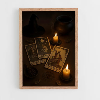 ap-tarot cards-4 cadre Bois clair