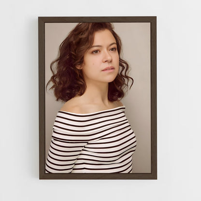ap-tatiana maslany-7 cadre Bois foncé