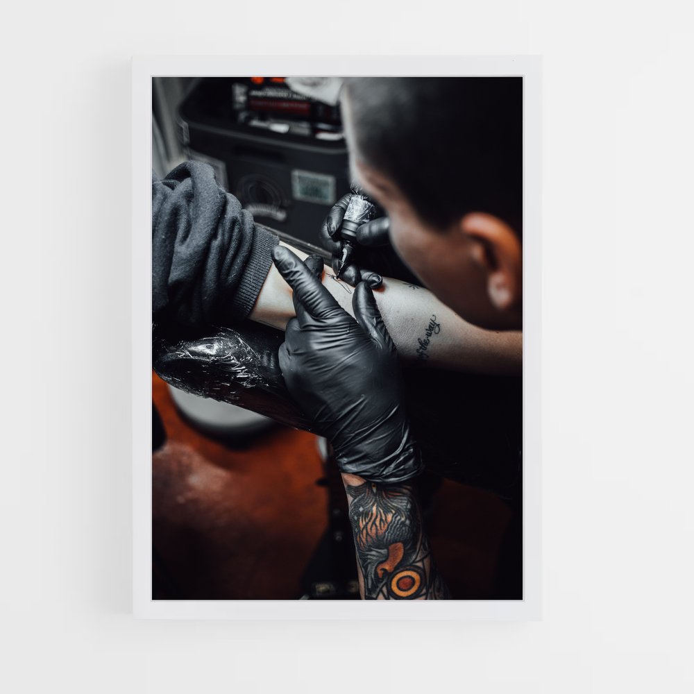 ap-tattoo artist-9 cadre Blanc