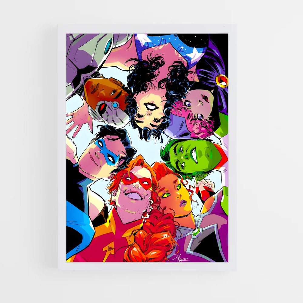 ap-teen titans-5 cadre Blanc