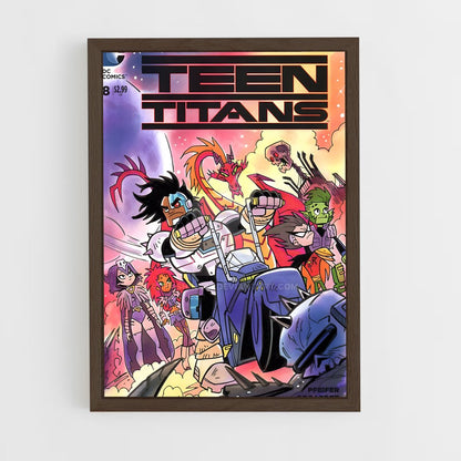 ap-teen titans-6 cadre Bois foncé