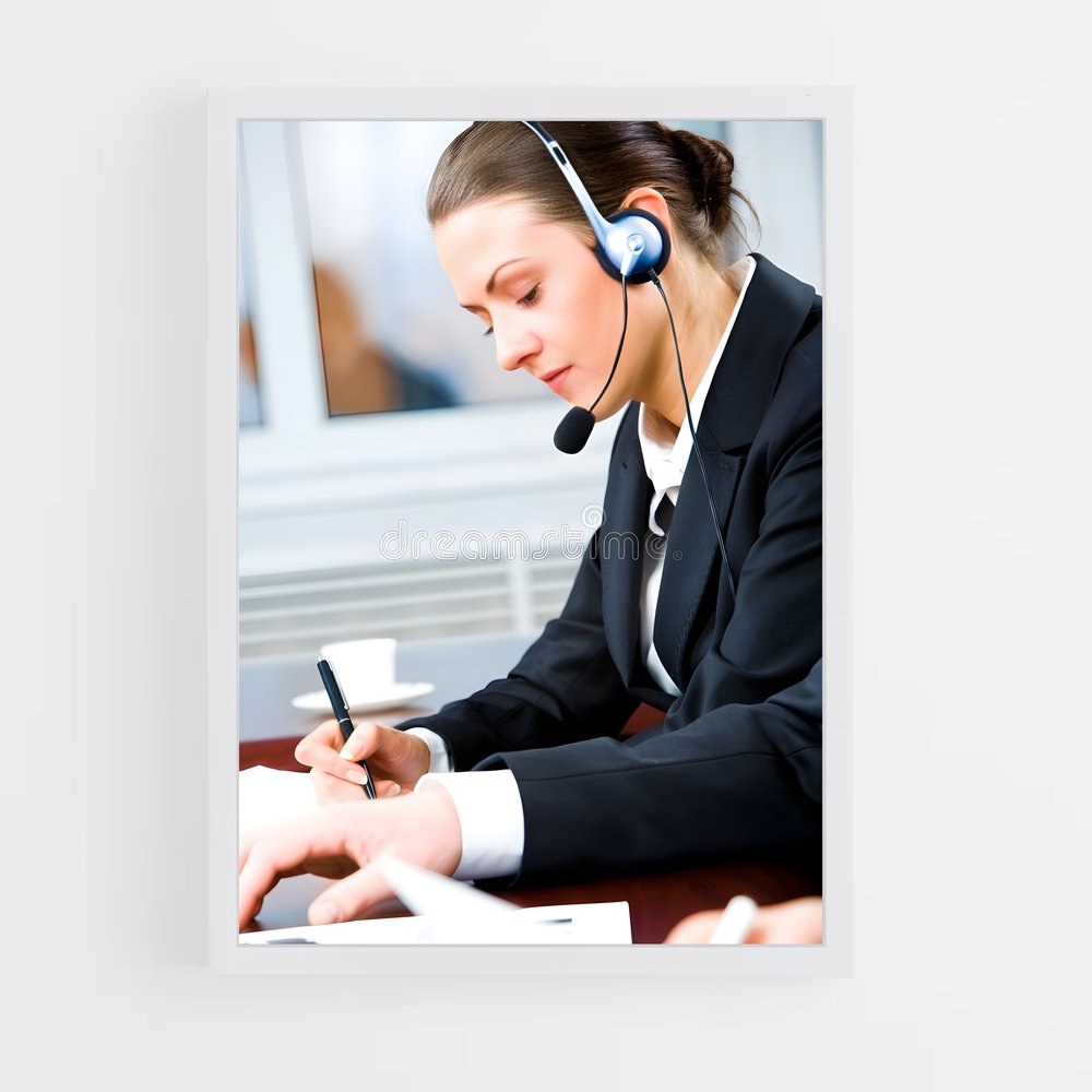 ap-telephone operator-1 cadre Blanc