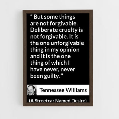 ap-tennessee williams-1 cadre Bois foncé