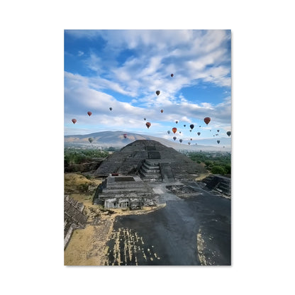 Poster Vol au-dessus des Pyramides