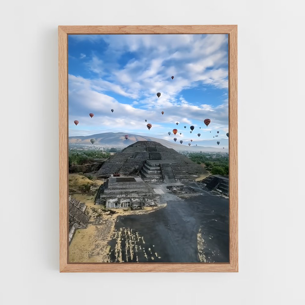 ap-teotihuacan pyramids-1 cadre Bois clair