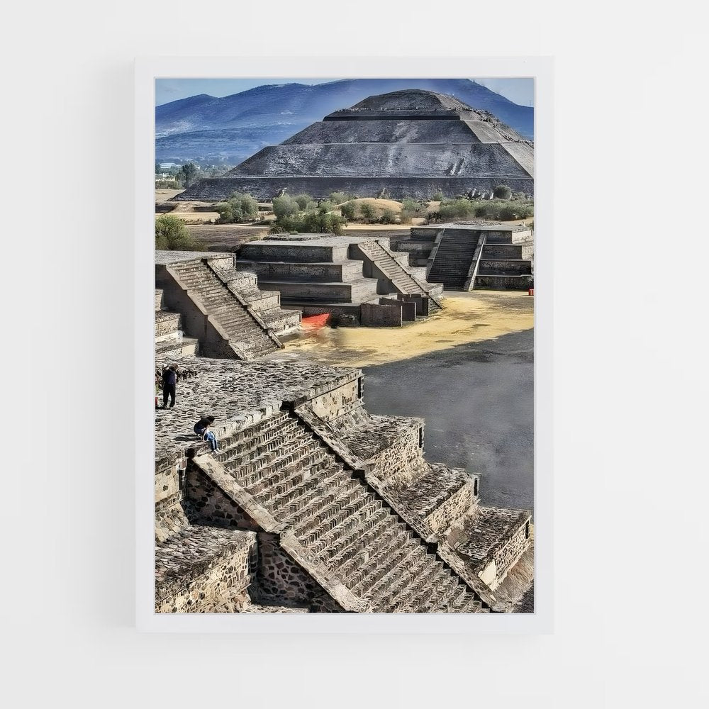 ap-teotihuacan pyramids-3 cadre Blanc