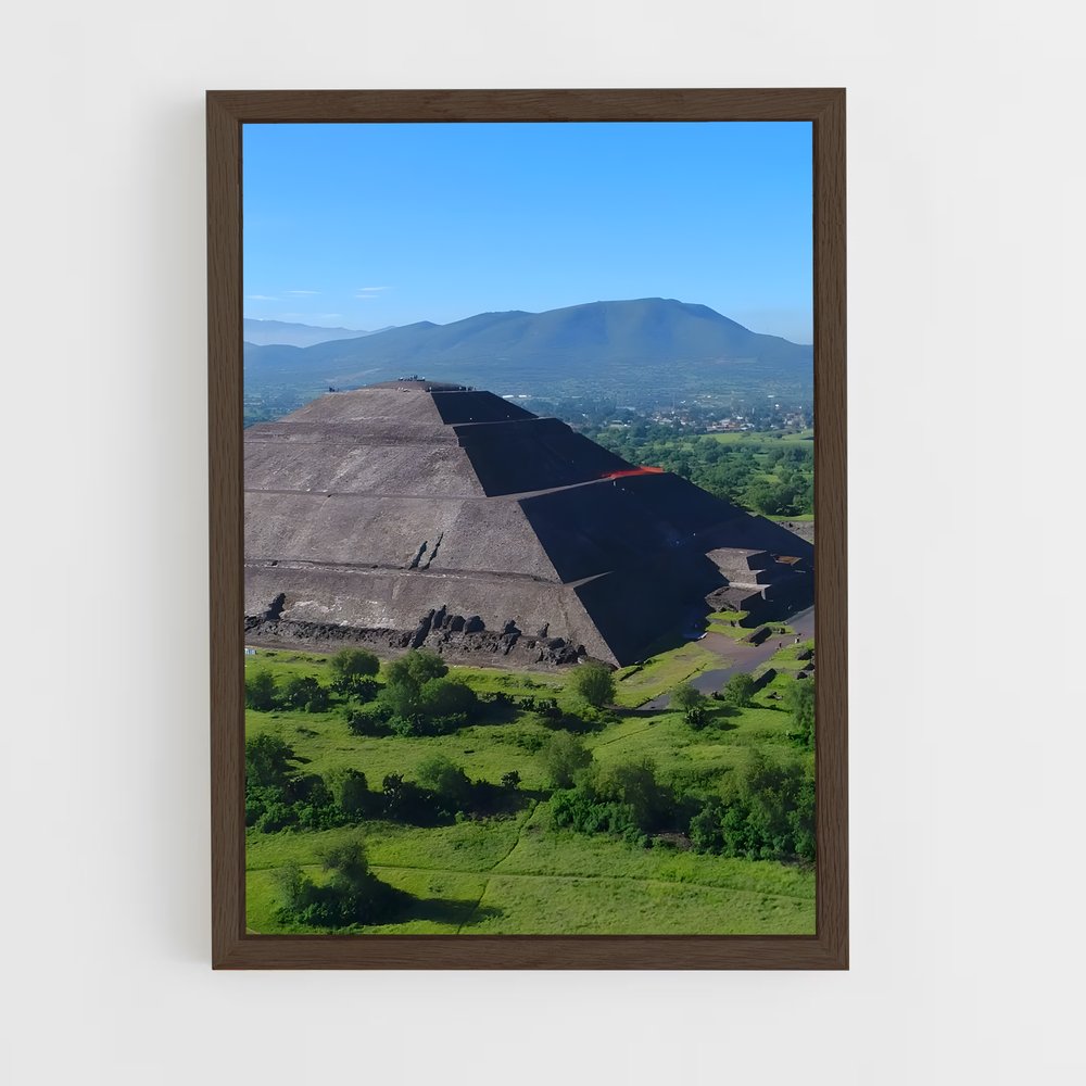 ap-teotihuacan pyramids-5 cadre Bois foncé