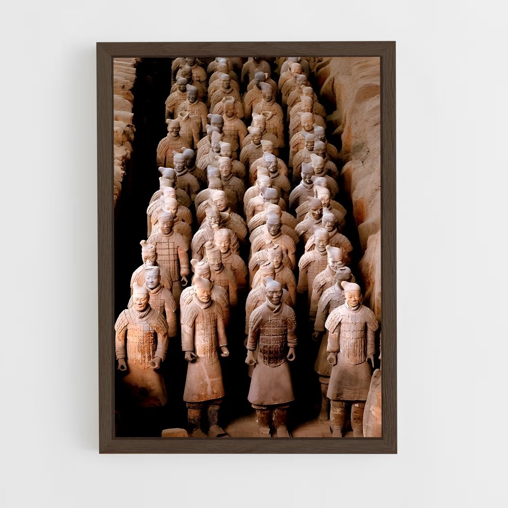 ap-terracotta army-11 cadre Bois foncé