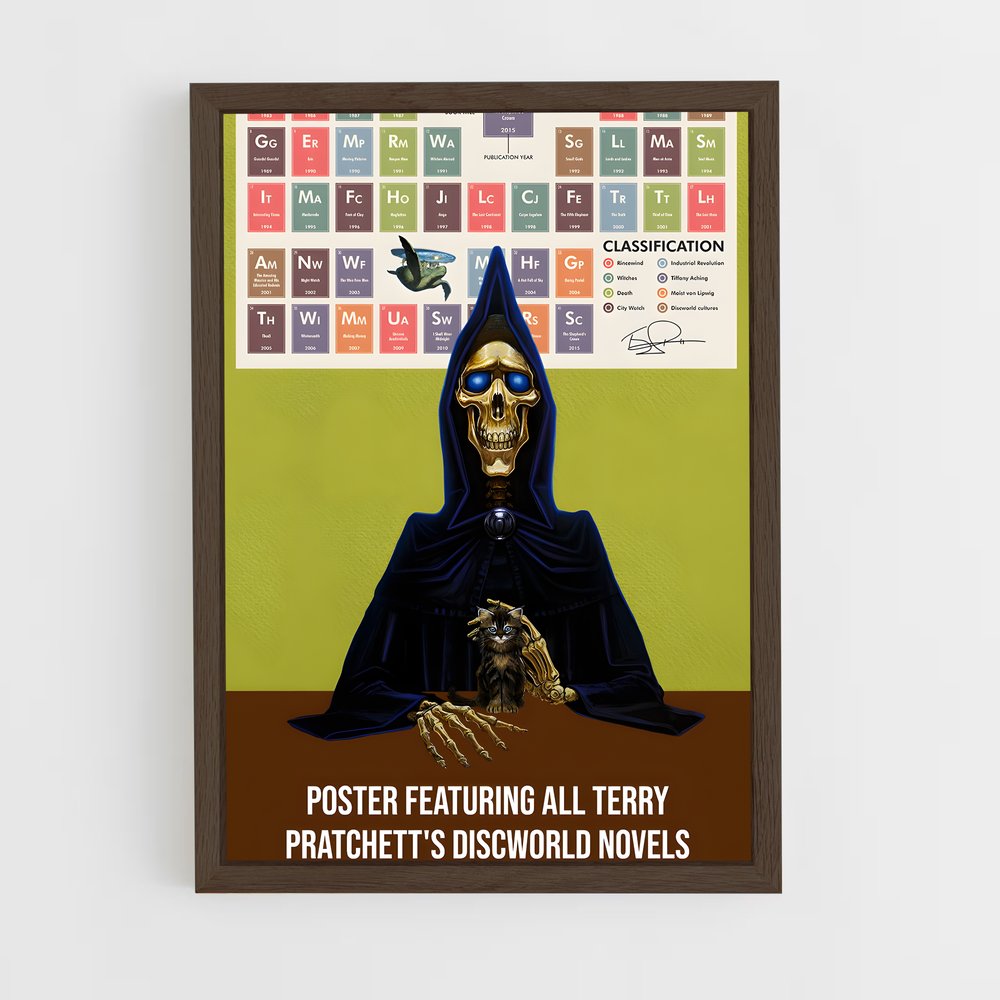 ap-terry pratchett-7 cadre Bois foncé
