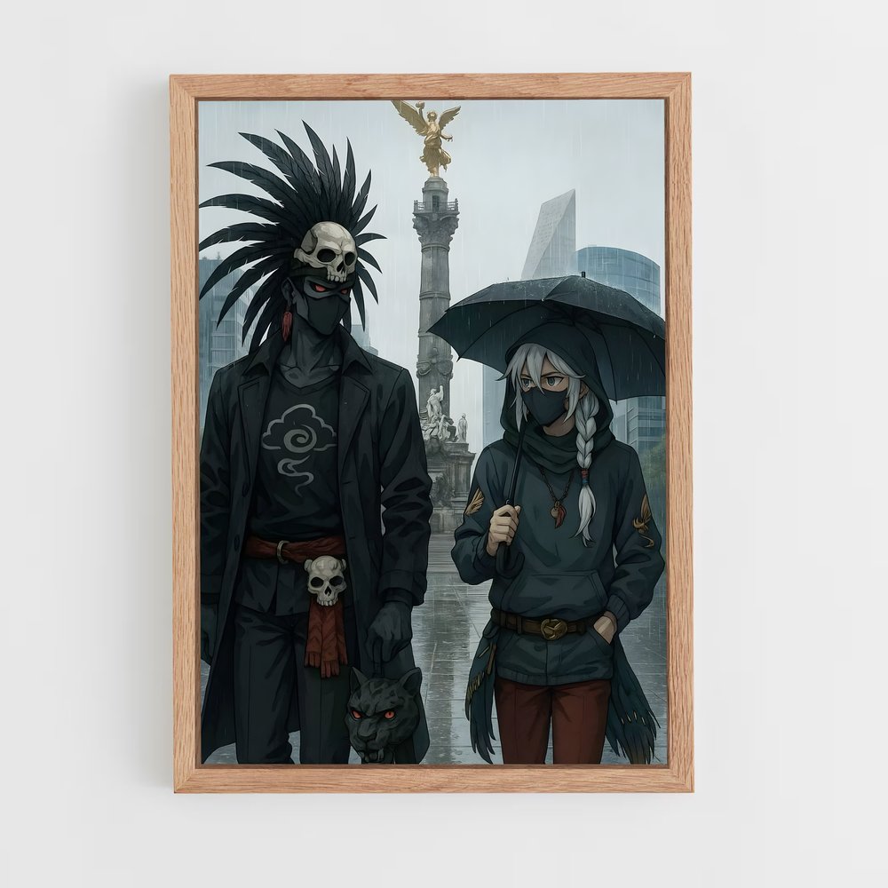 ap-tezcatlipoca-6 cadre Bois clair
