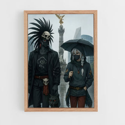 ap-tezcatlipoca-6 cadre Bois clair