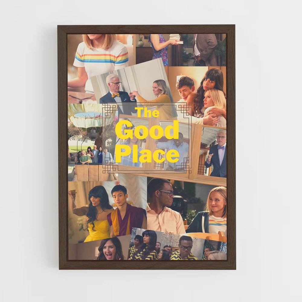 ap-the good place-1 cadre Bois foncé
