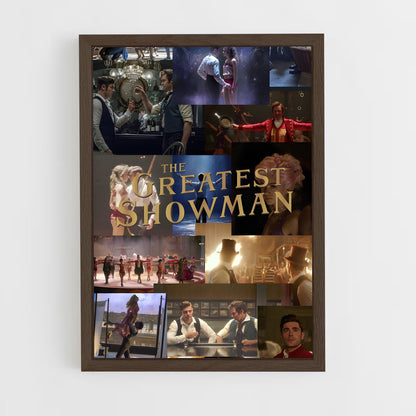 ap-the greatest showman-3 cadre Bois foncé