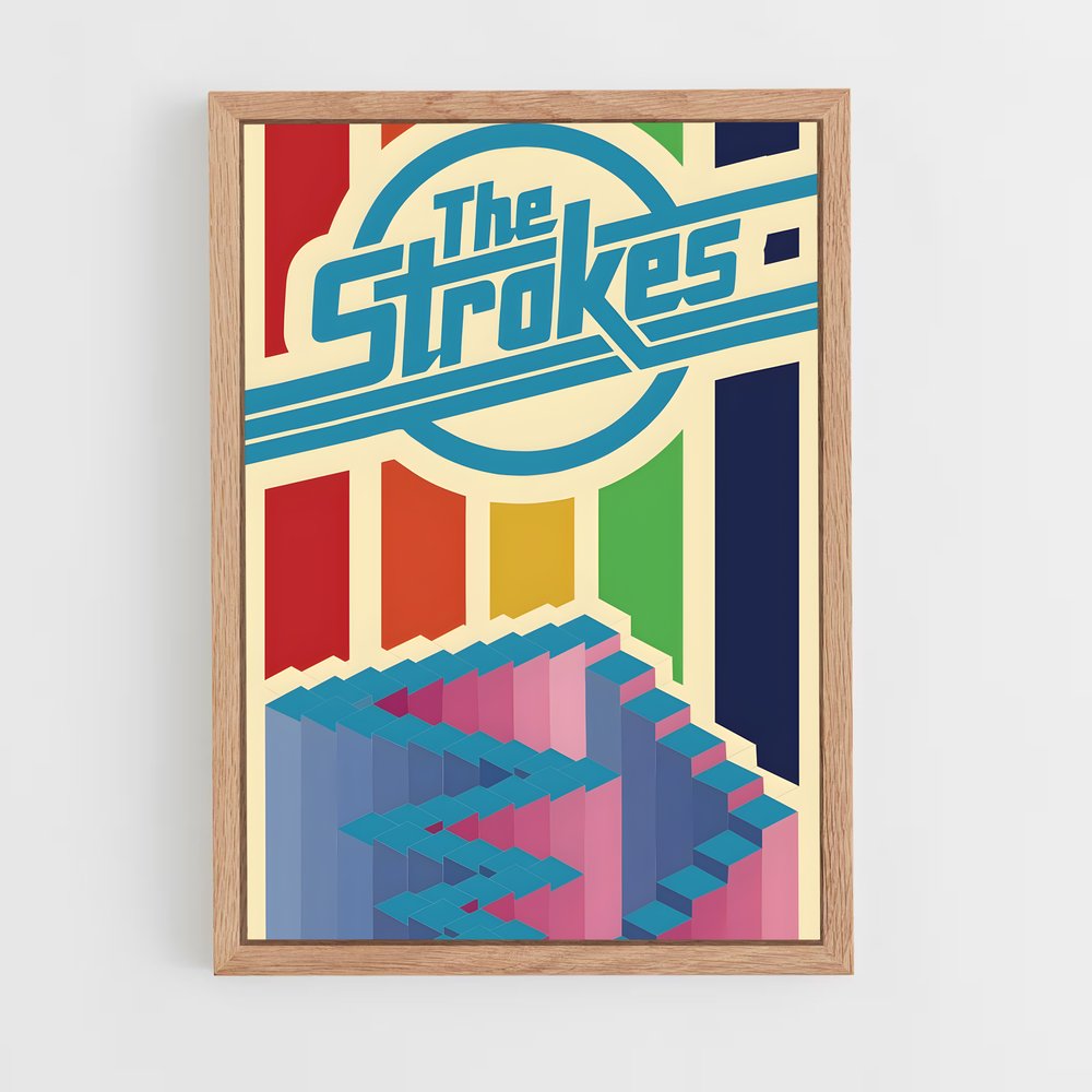ap-the strokes-3 cadre Bois clair