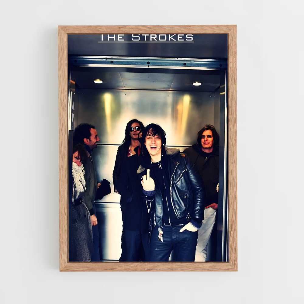 ap-the strokes-4 cadre Bois clair