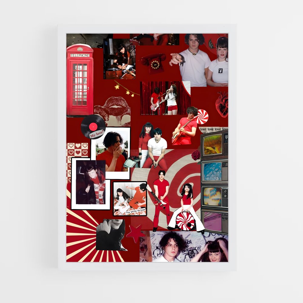 ap-the white stripes-3 cadre Blanc