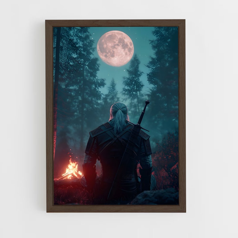 ap-the witcher-3 cadre Bois foncé