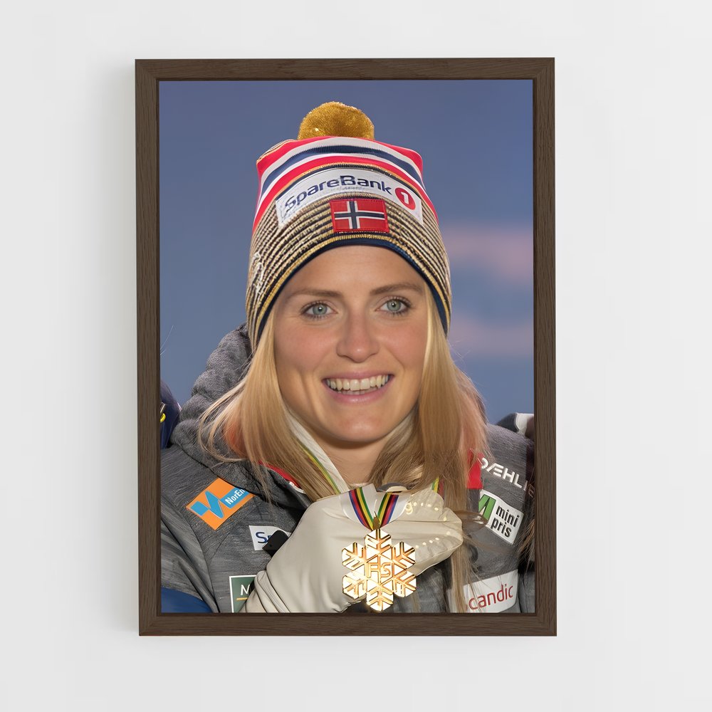 ap-therese johaug-1 cadre Bois foncé
