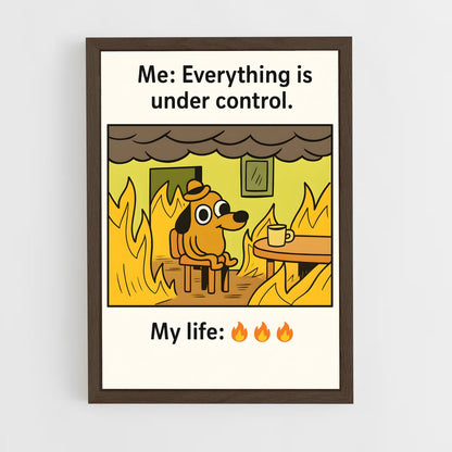 ap-this is fine-1 cadre Bois foncé