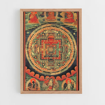 ap-tibetan mandala-1 cadre Bois clair
