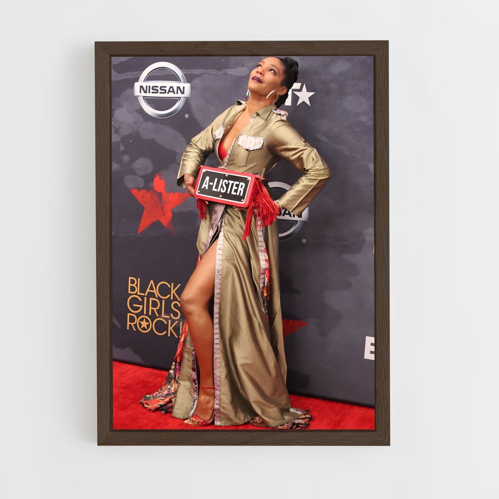 ap-tiffany haddish-5 cadre Bois foncé