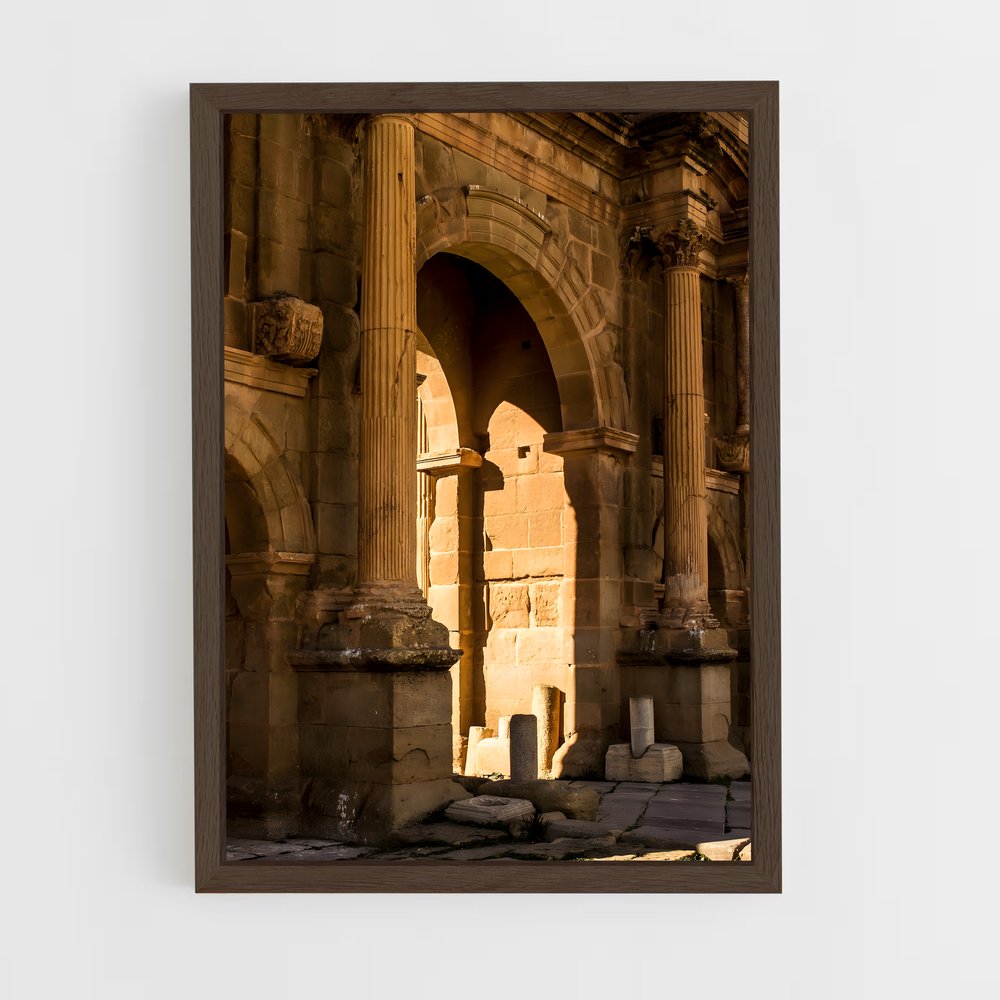 ap-timgad roman ruins-1 cadre Bois foncé