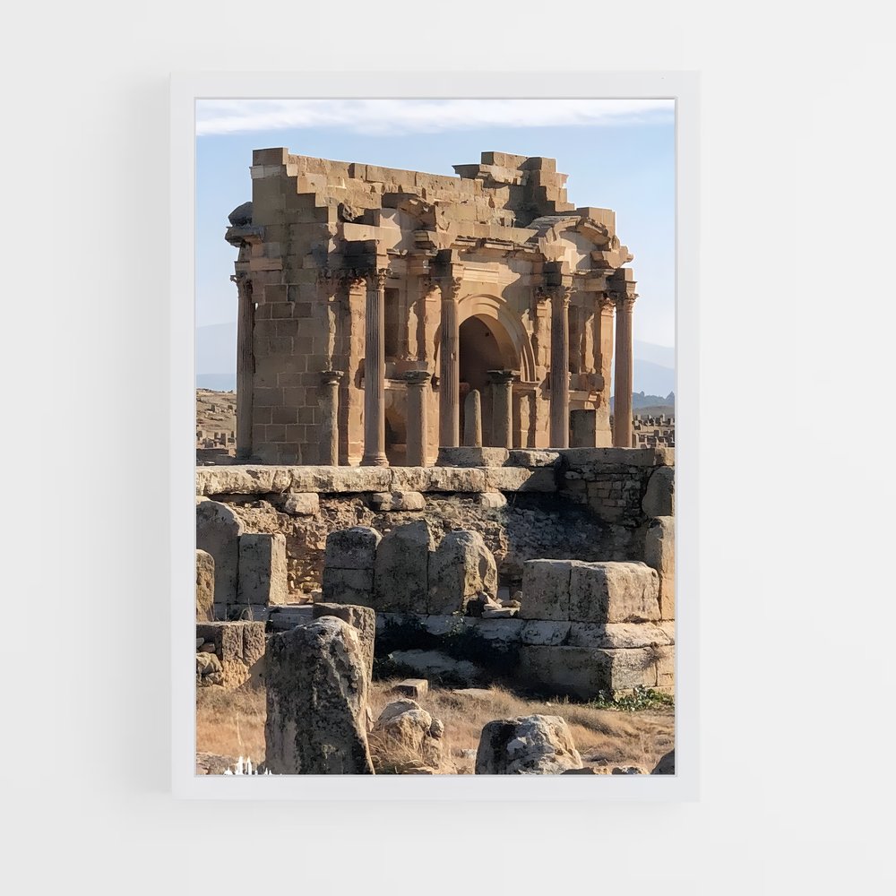 ap-timgad roman ruins-2 cadre Blanc