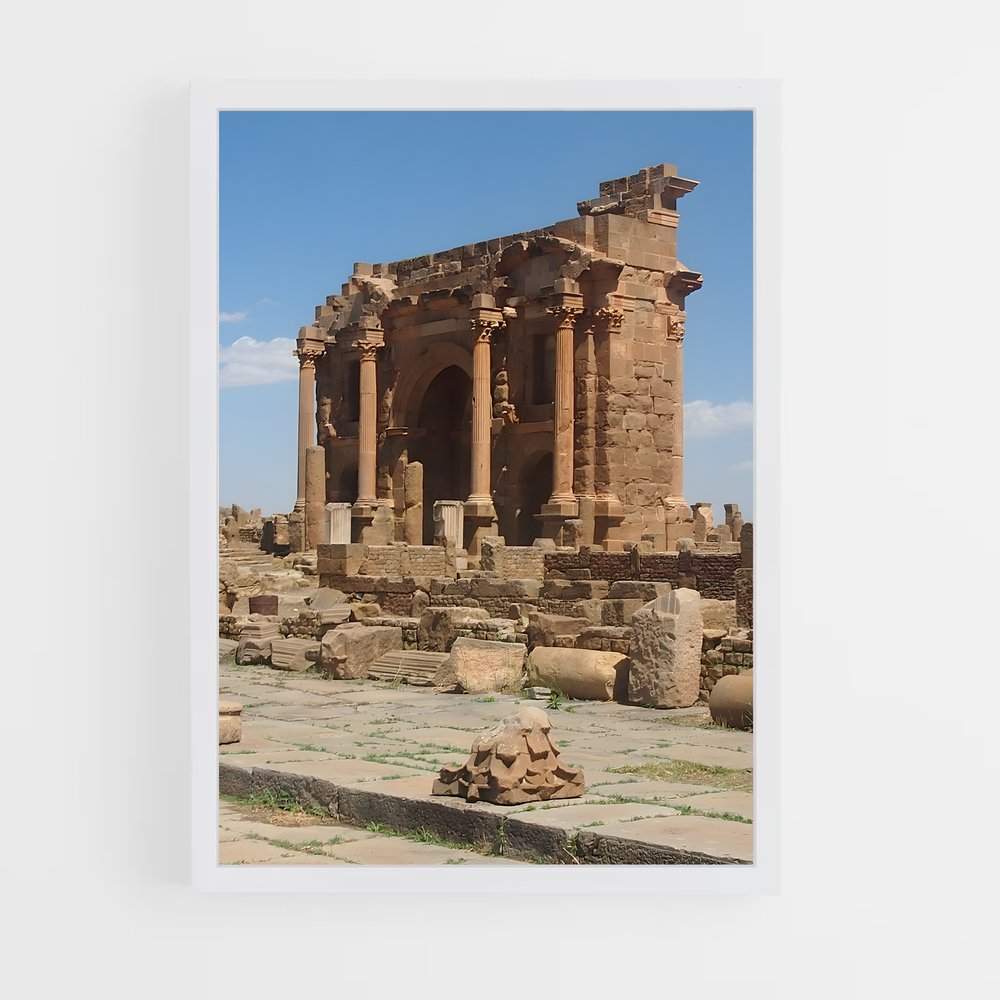 ap-timgad roman ruins-3 cadre Blanc