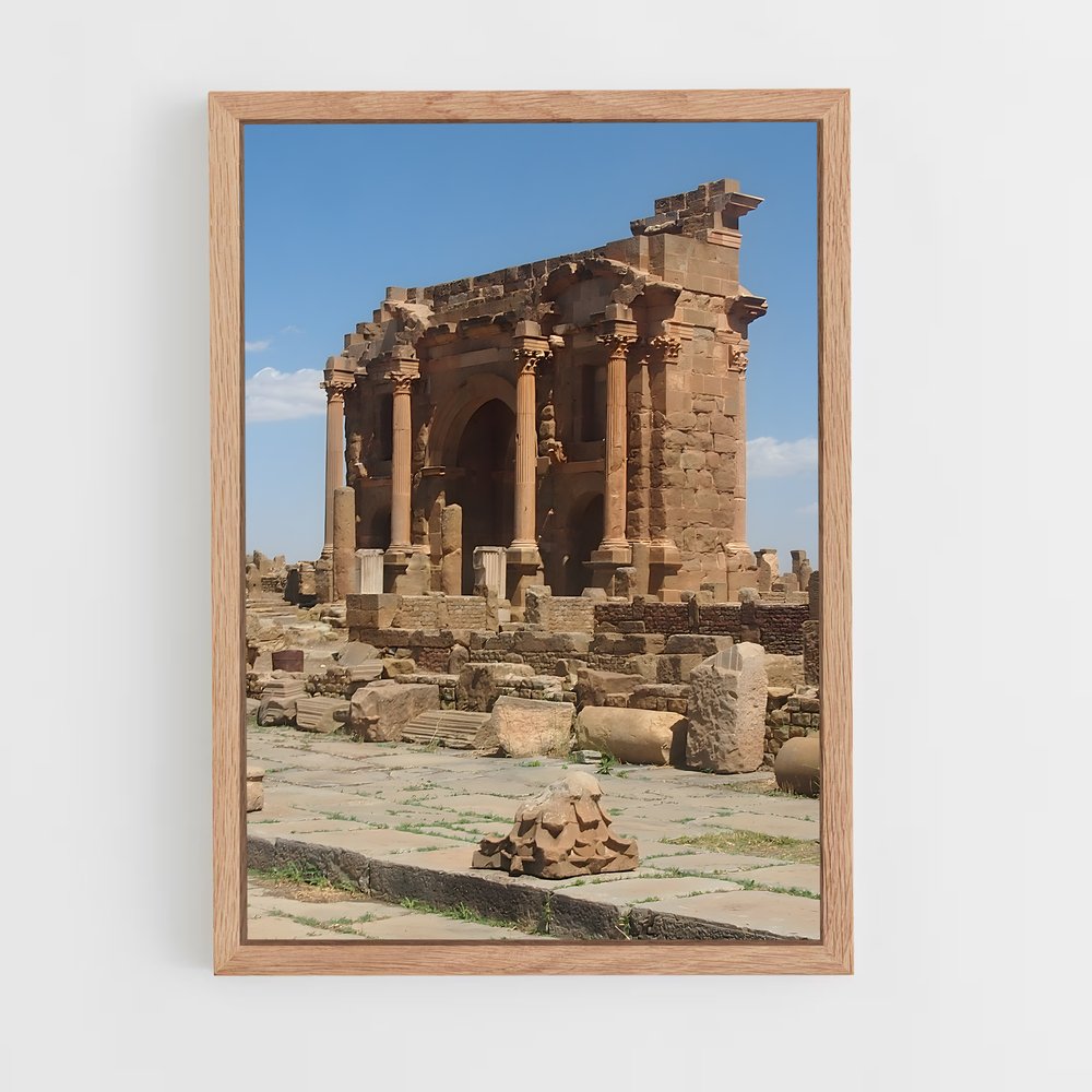 ap-timgad roman ruins-3 cadre Bois clair