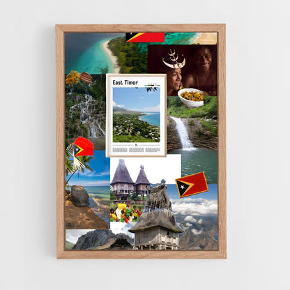 ap-timor leste flag-1 cadre Bois clair