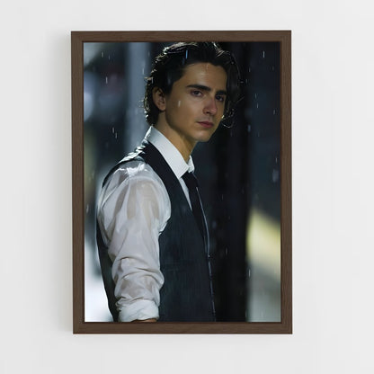 ap-timothee chalamet-8 cadre Bois foncé