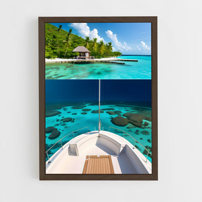 ap-tobago cays marine park-2 cadre Bois foncé