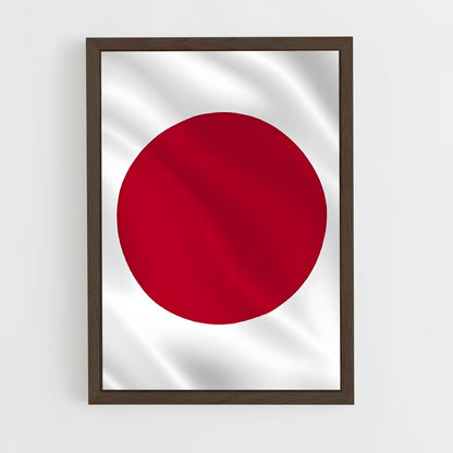 ap-tokyo flag-4 cadre Bois foncé