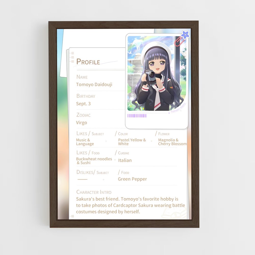 ap-tomoyo daidouji-8 cadre Bois foncé