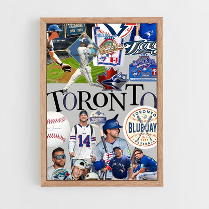 ap-toronto blue jays-8 cadre Bois clair