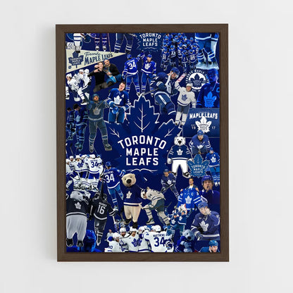 ap-toronto maple leafs-1 cadre Bois foncé