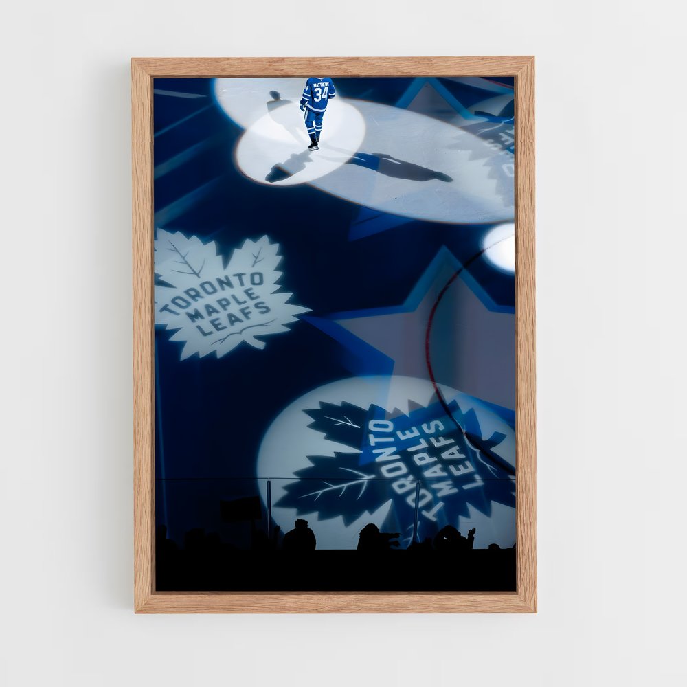 ap-toronto maple leafs-2 cadre Bois clair