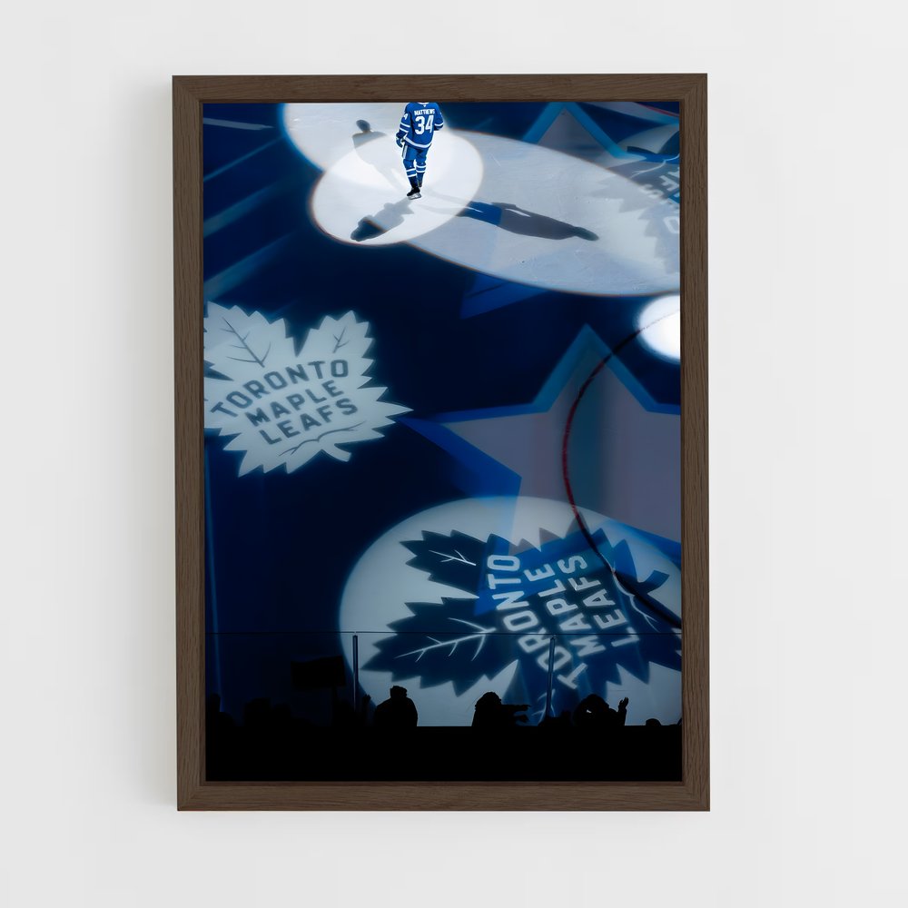 ap-toronto maple leafs-2 cadre Bois foncé