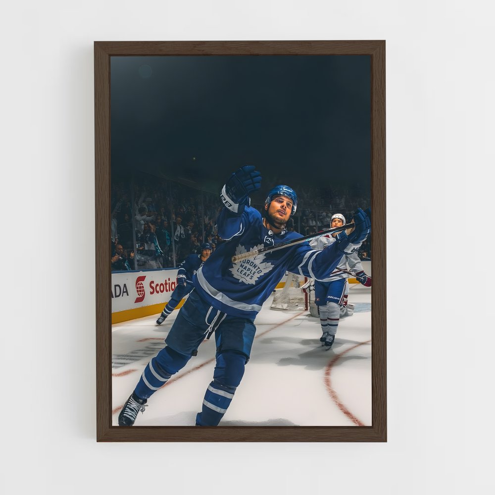 ap-toronto maple leafs-4 cadre Bois foncé