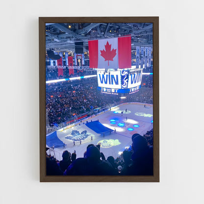 ap-toronto maple leafs-7 cadre Bois foncé