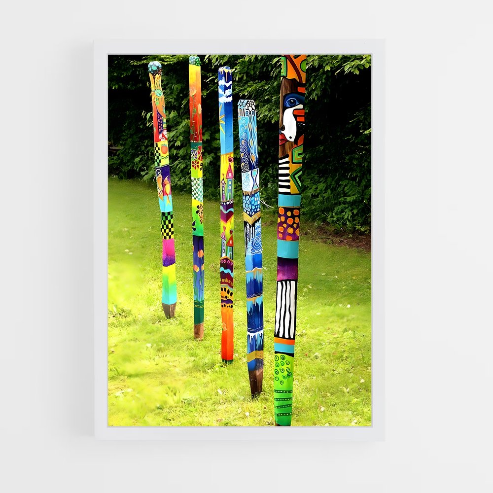 ap-totem poles-2 cadre Blanc