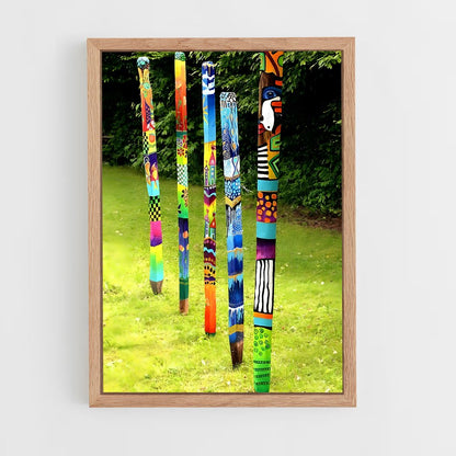 ap-totem poles-2 cadre Bois clair