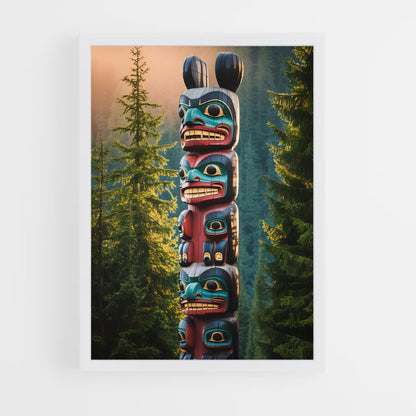 ap-totem poles-3 cadre Blanc