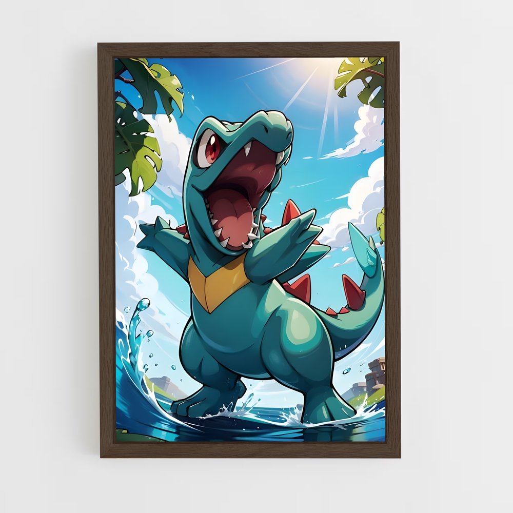 ap-totodile-4 cadre Bois foncé